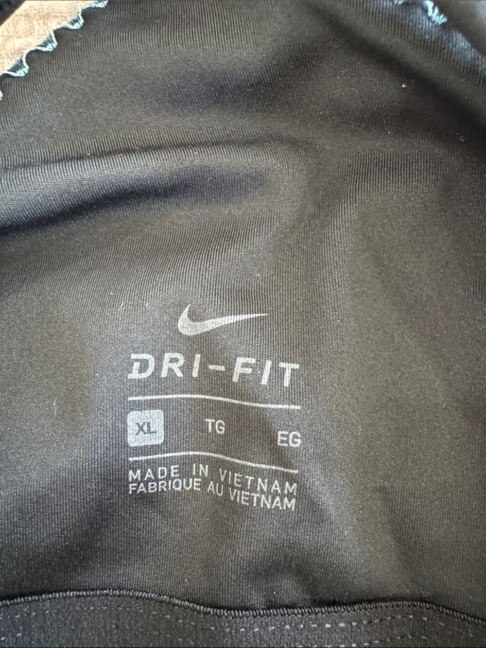 Nike Black Sports Bra with Teal Stitching - Picture 2 of 3